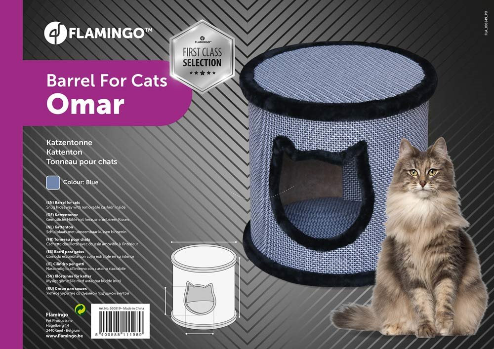 Flamingo Omar Katt Klösmöbel/ Pall Jute Blå