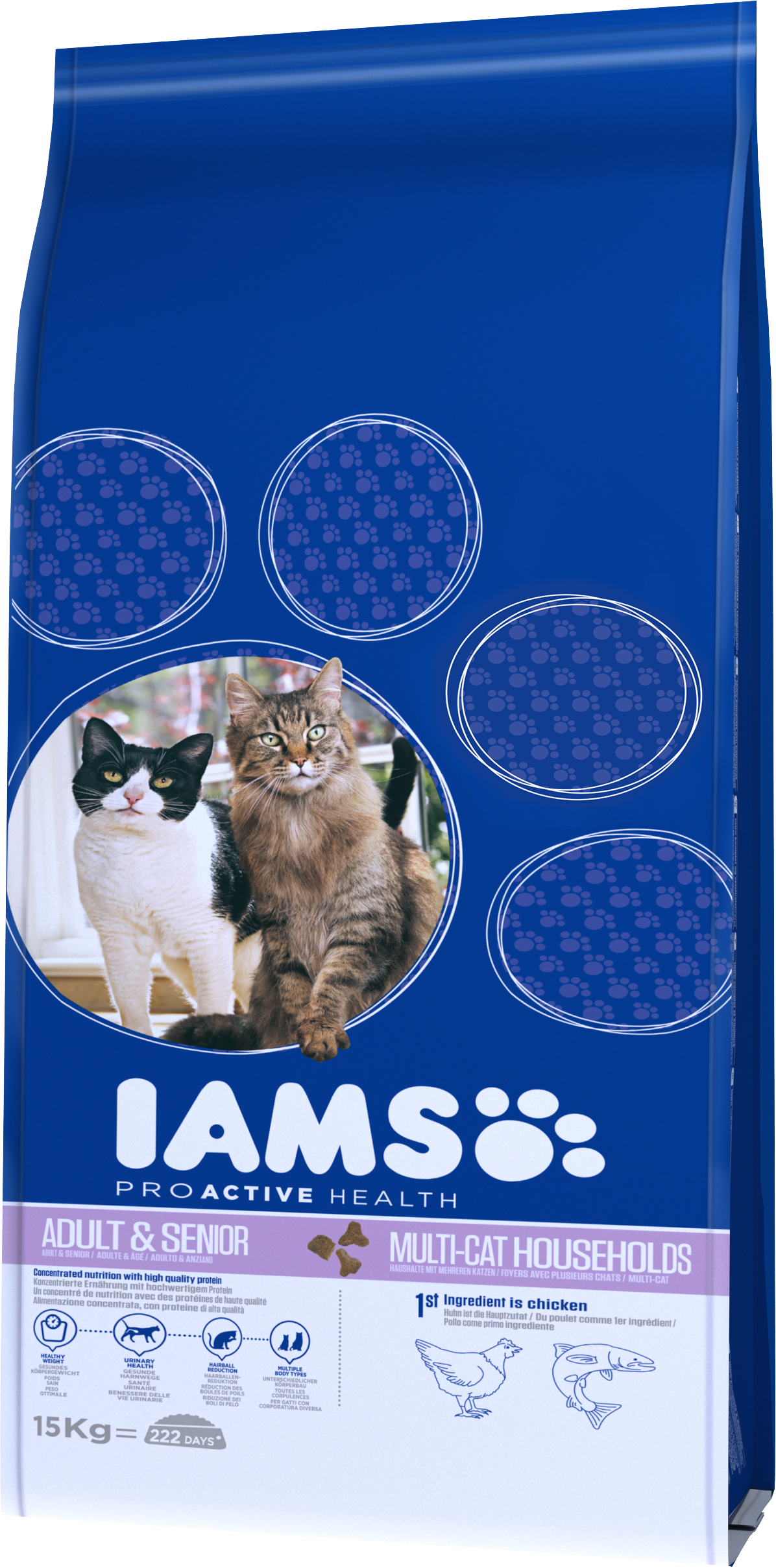 Iams Cat Adult Multi-Cat 15 kg - Torrfoder Katt
