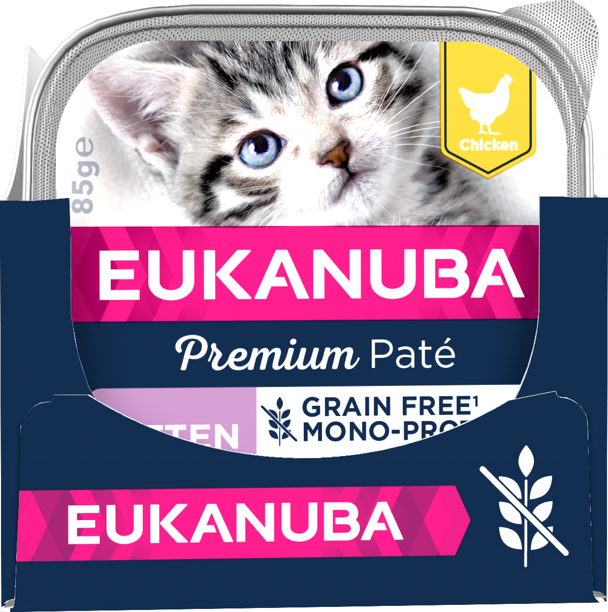 Eukanuba Cat Grain Free Kitten Chicken Paté Mono 85 g x 12 st - Våtfoder Kattunge