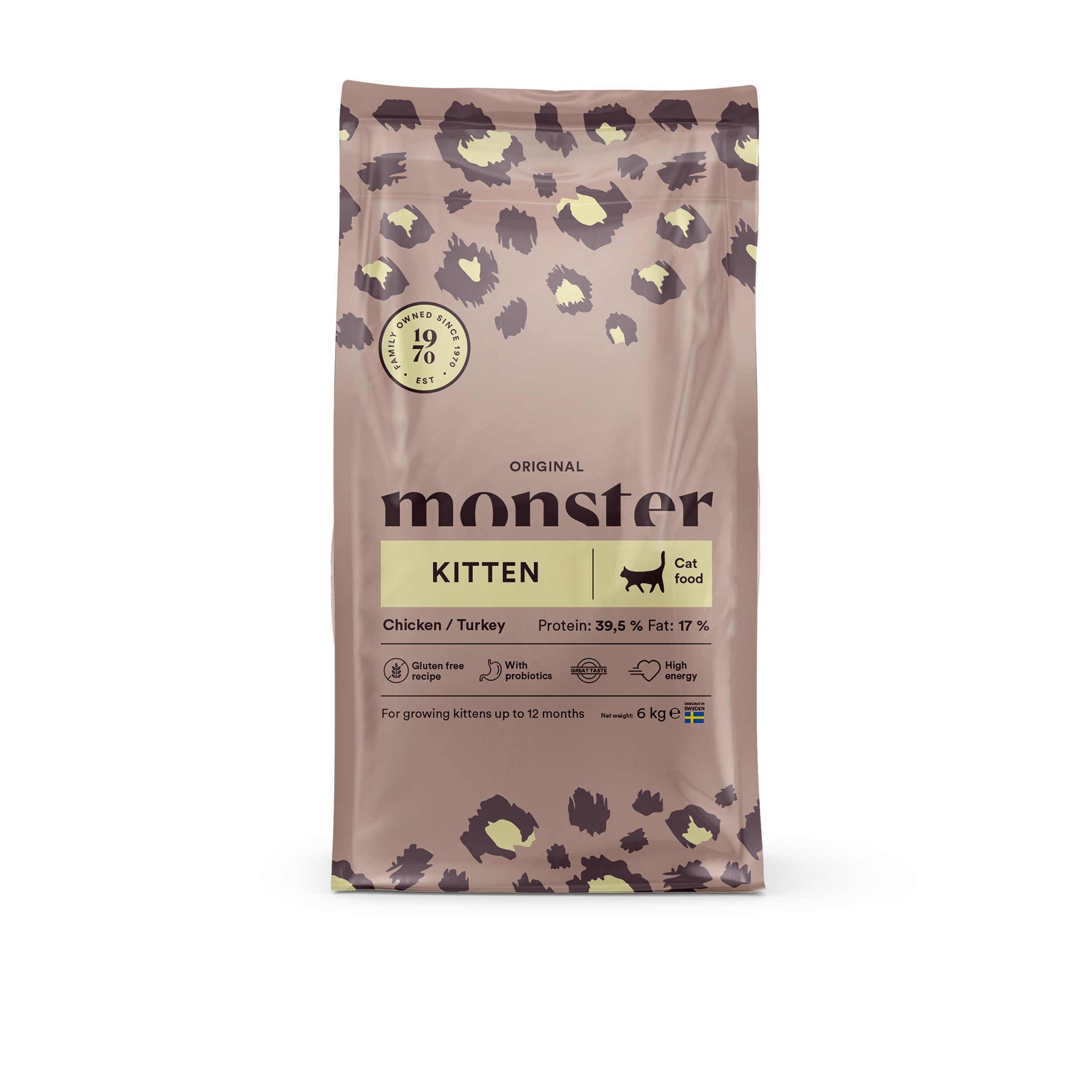 Monster Cat Original Kitten Chicken/Turkey -  Torrfoder Kattunge