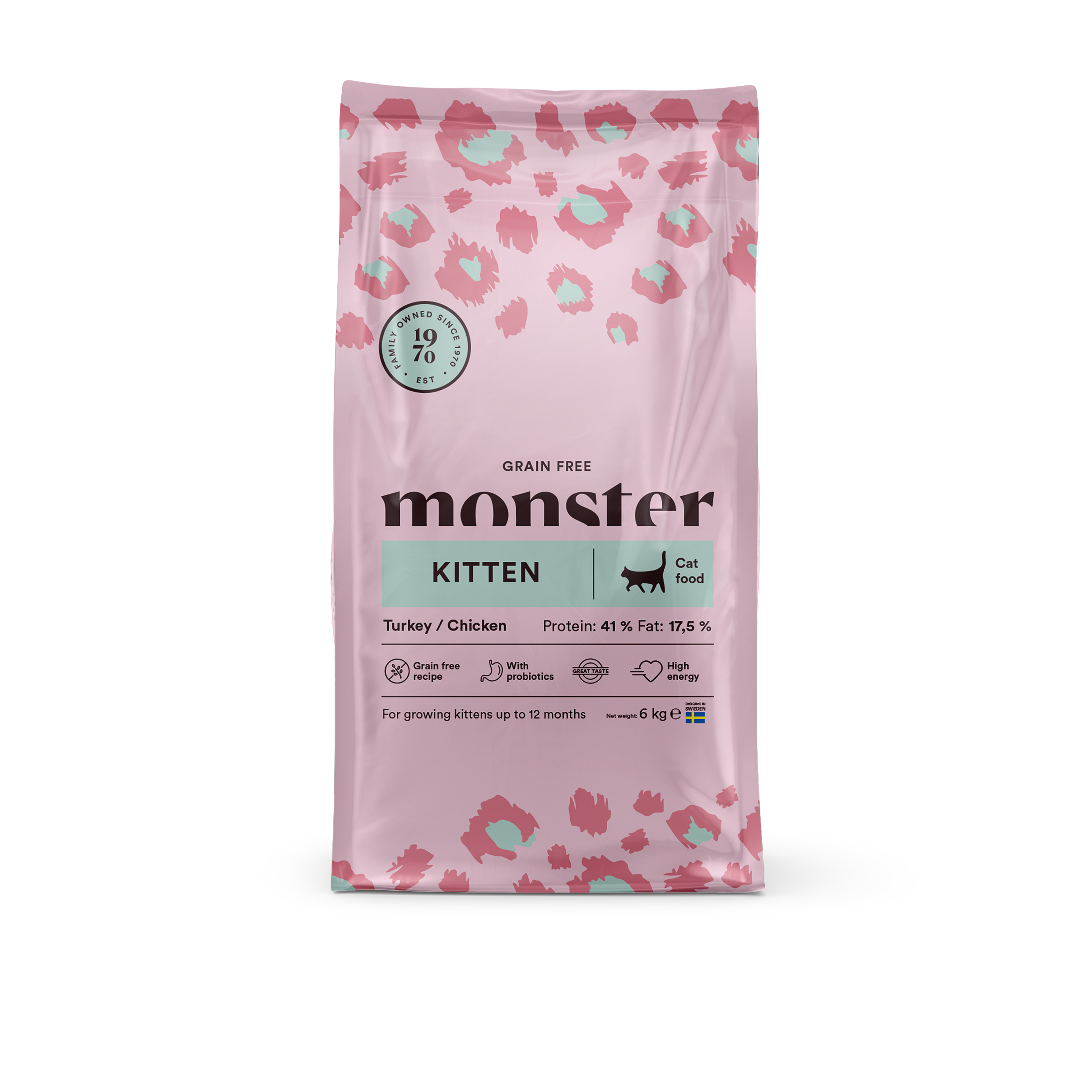 Monster Cat Grain Free Kitten Turkey/Chicken - Torrfoder Kattunge