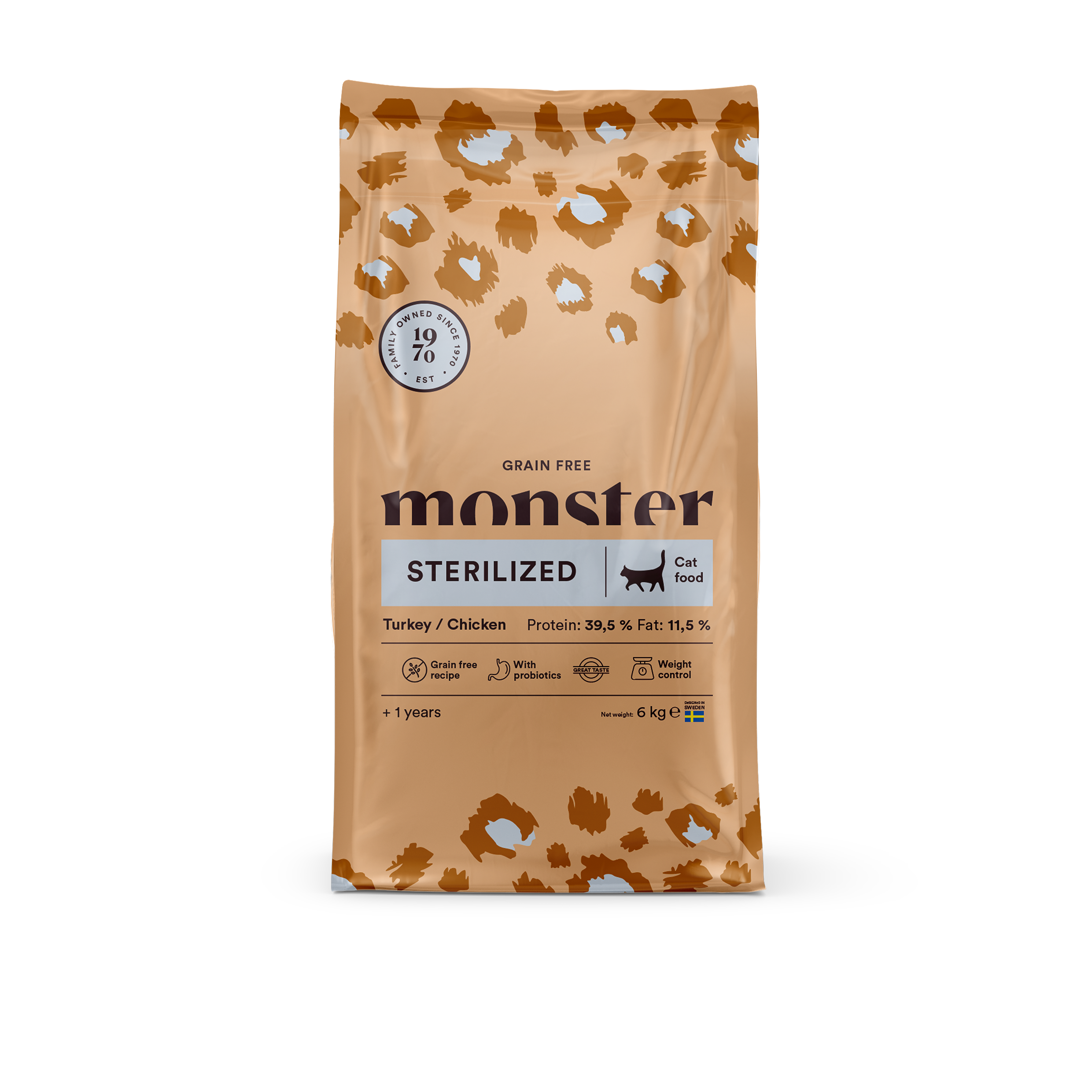 Monster Cat Grain Free Sterilized Turkey/Chicken - Torrfoder Katt