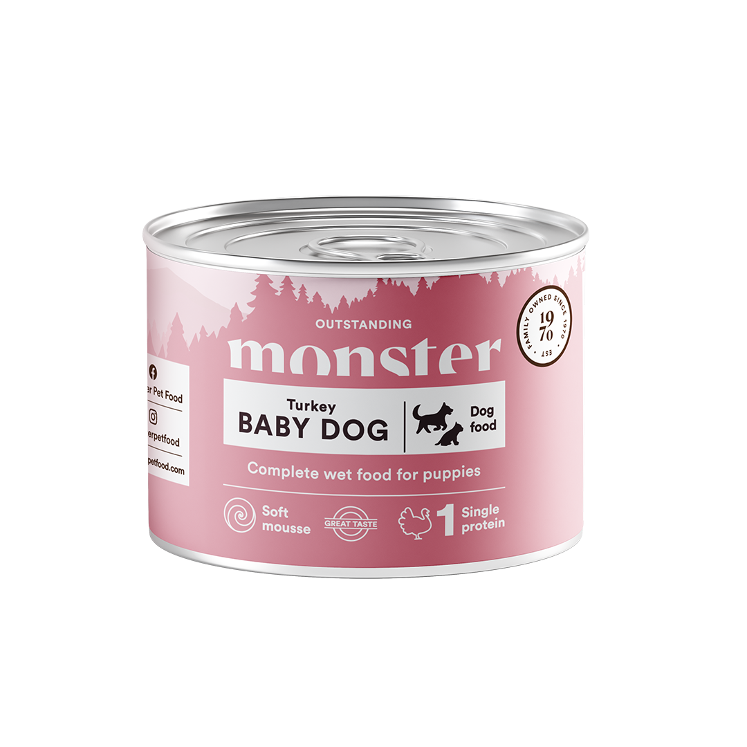 Monster Dog Baby Mousse Can 190 g x 6 burkar - Våtfoder Valp