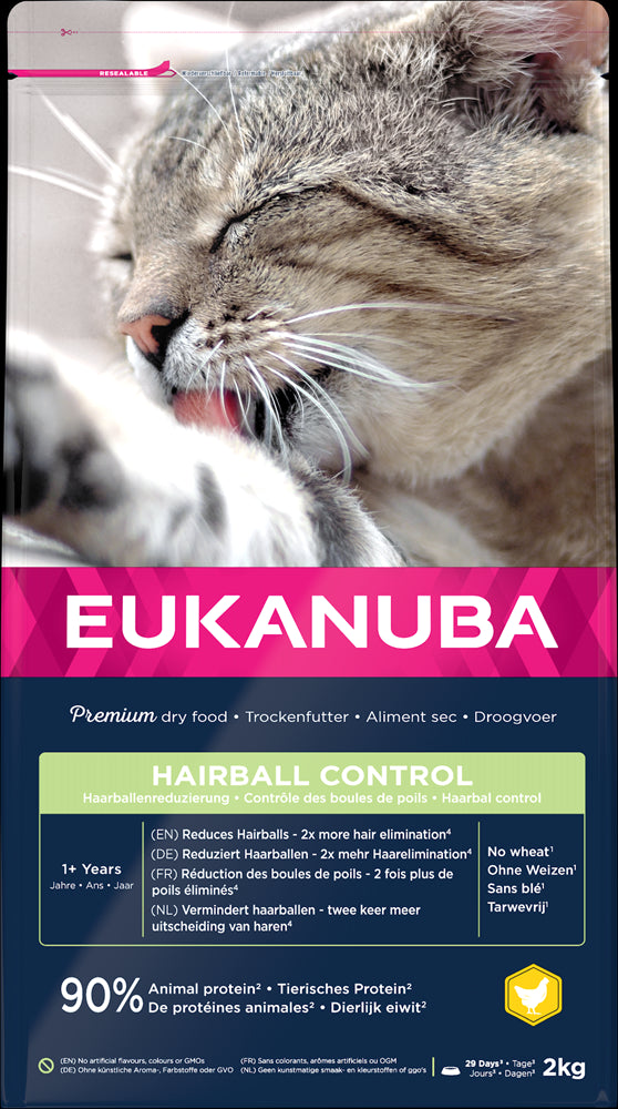 Eukanuba Cat Hairball Control - Torrfoder Katt Mot hårbollar