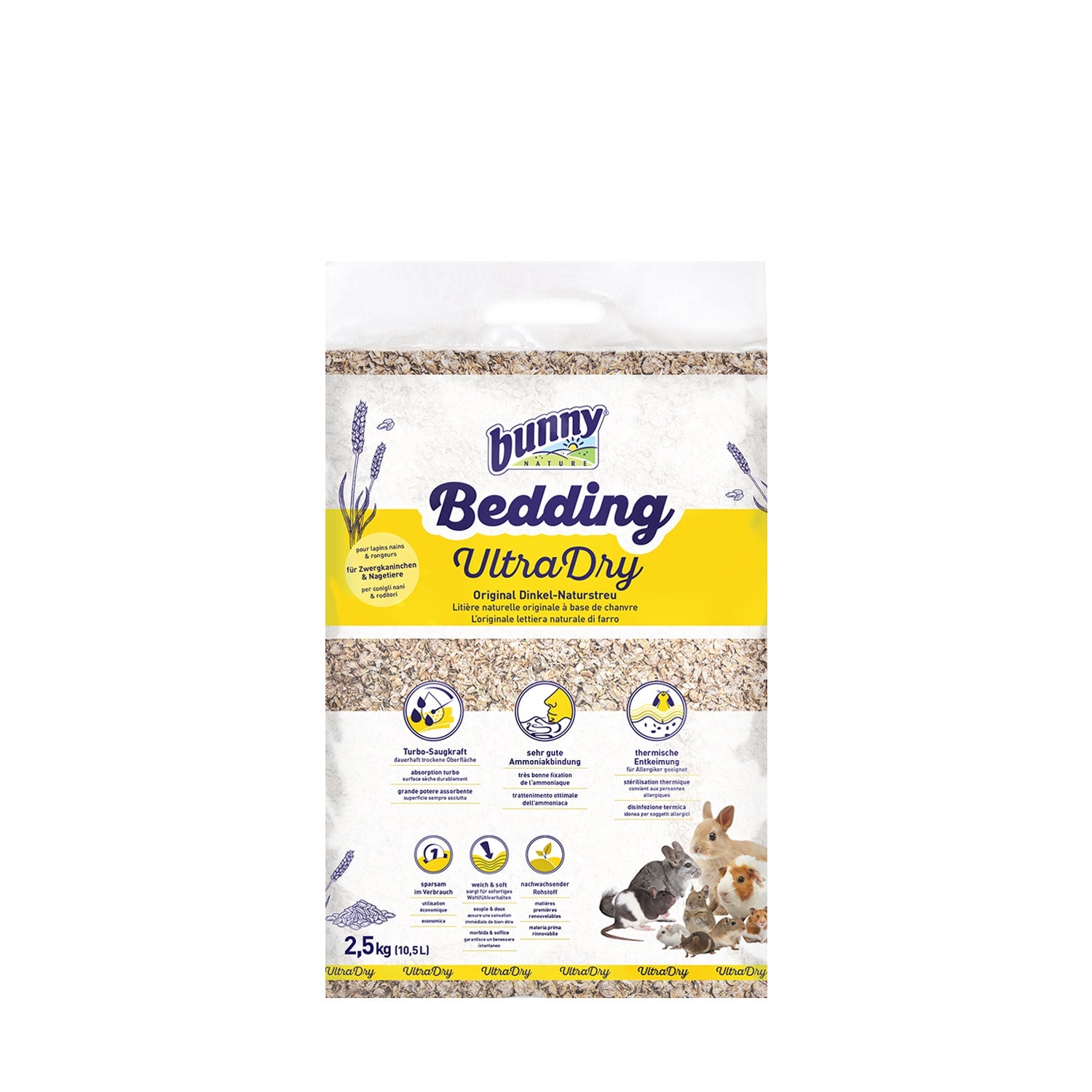 Bunny Nature Bedding Ultra Dry – Effektivt bottenströ av spelt för