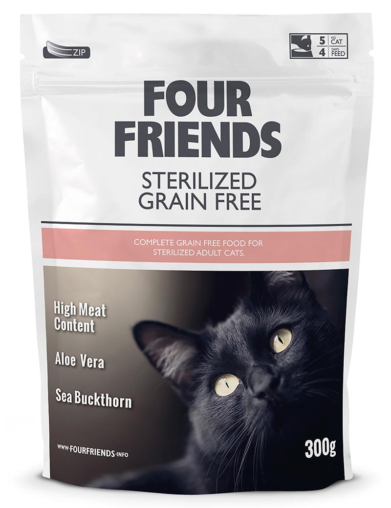 FourFriends Sterilized Grain Free - Torrfoder Katt