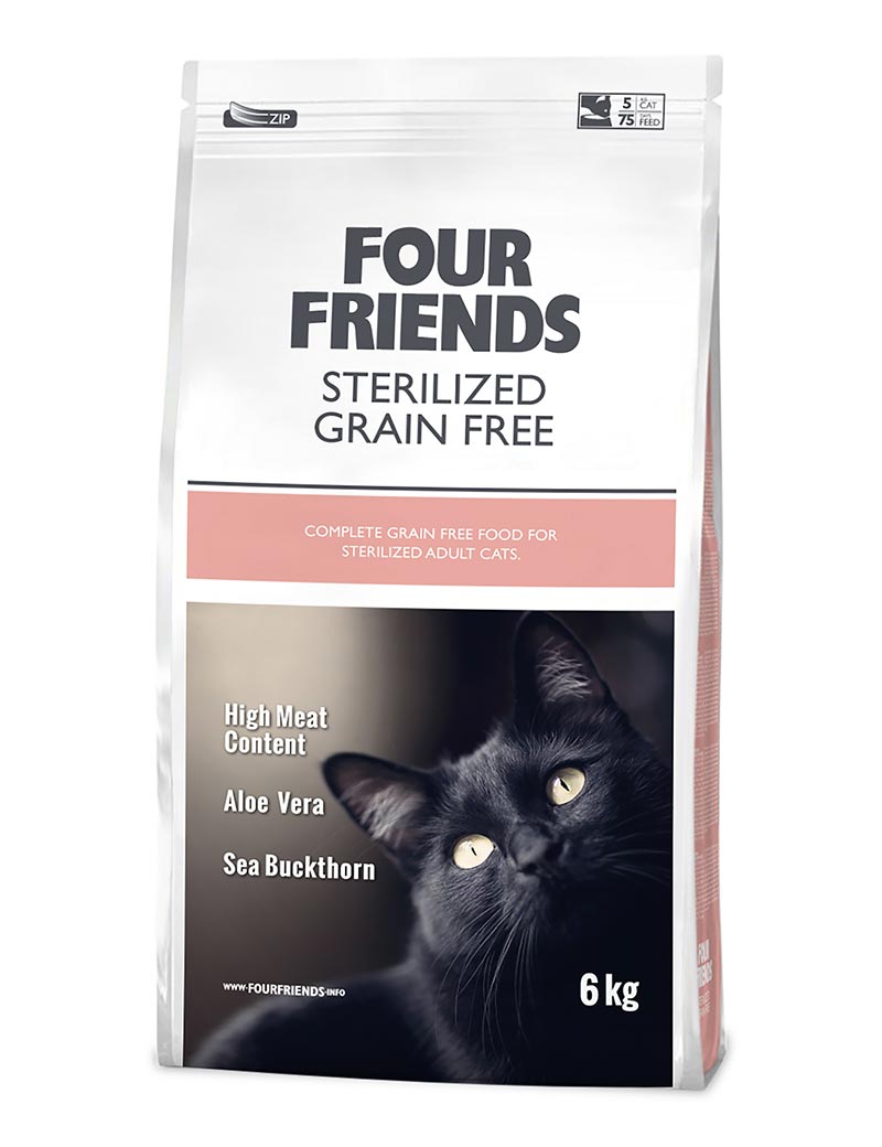 FourFriends Sterilized Grain Free - Torrfoder Katt